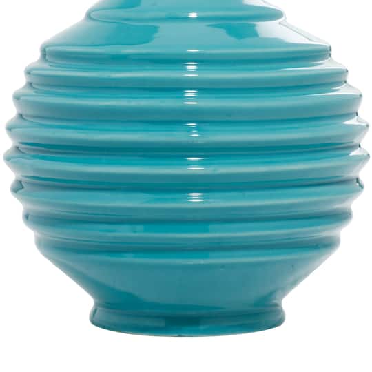Blue Stoneware Modern Vase Set